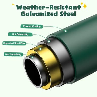 Hapfan 660lbs Swing Set with Slide,Crawl Tunnel and Monkey Bars for Backyard,5 in 1 Metal Swingset Outdoor for Kids Aged 3-12 - Image 5