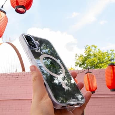 Smartish® iPhone 16 Pro Magnetic Case - Gripmunk Compatible with MagSafe [Lightweight + Protective] Slim & Thin Grip Cover with Microfiber Lining for Apple iPhone 16 Pro - Clearly Clear - Image 7