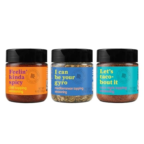 McCormick Topping Seasoning, Tasty Trio Variety Pack, Flavor Maker, Chili, Mediterranean, and Taco, 11.8 oz - Image 1