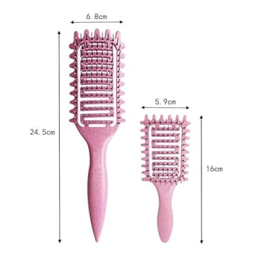 Curl Defining Brush,2024 Curly Hair Brush,Vented Hair Brush for Detangling, Shaping and Defining Curls For Women and Men Less Pulling (2Pcs Purple) - Image 6