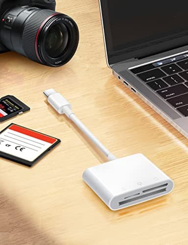 USB C SD Card Reader for iPhone 15/iPad/Mac, ChiaoPio USB C to SD CF, Type C Memory Card Adapter with Compact Flash/CF/SD/MicroSD Slots Compatible with iPad MacBook Pro/Air/Mini Mac Laptop - Image 4