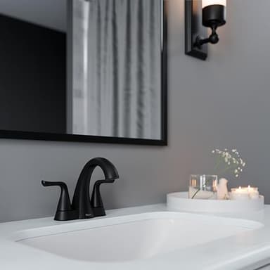 Pfister Willa Bathroom Sink Faucet, 4-Inch Centerset, 2-Handle, 3-Hole, NSF Certified, Spot Defense Matte Black Finish, LF048MALSDB - Image 2