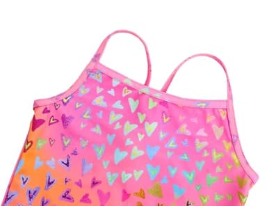 Nokecina Girls Swimsuit Size 2-3t Bathing Suit Pink Heart Quick Dry One Piece Toddler Swimwear - Image 3