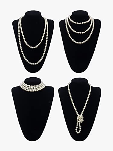 SWEETV 1920s Flapper Accessories for Women, Roaring 20s Flapper Headpiece Great Gatsby Costume Accessories Set for Women - Image 6