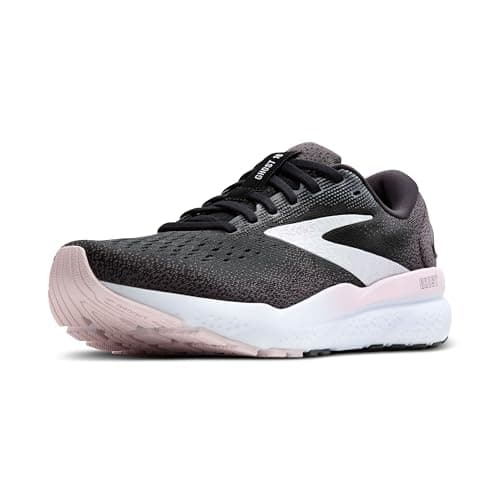Brooks Women’s Ghost 16 Neutral Running Shoe - Black/White/Orchid Ice - 7 Medium - Image 1
