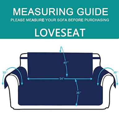U-NICE HOME Loveseat Sofa Cover Reversible Couch Cover for Dogs with Elastic Straps Water Resistant Furniture Protector for Pets Couch Cover for 2 Cushion Couch (Loveseat, Navy/Camel) - Image 6