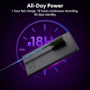 Tophorse AI Voice Recorder, Free Transcribe & Summarize with AI Technology, Digital Voice Recorder w/Case, App Control, Support 101 Languages, 64GB Memory, Voice Recorder for Meetings, Calls, Black - Image 5