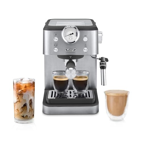 De’Longhi Classic Espresso Machine with Milk Frother, 15-Bar Pump & Temperature Control - Barista Coffee Maker Kit for Espresso, Latte, Cappuccino & Iced Coffee - Italian Stainless Steel Design - Image 1