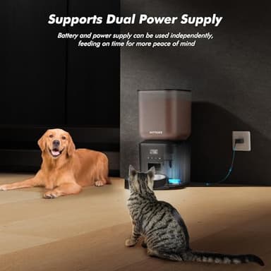 Automatic Dog Feeder - 8L/34 Cups Large Capacity Automatic Cat Food Dispenser with LCD Screen, Large Food Tray, Battery Operated, Timed Cat Feeder, Up to 50 Portions 6 Meals Per Day, Keeps Fresh - Image 8