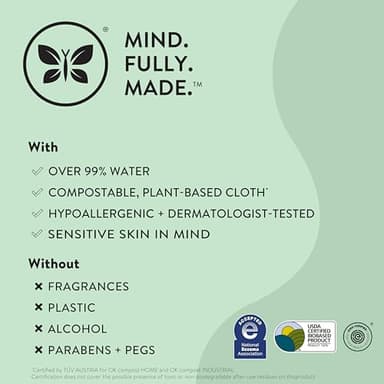 The Honest Company Clean Conscious Multi-Use Wipes | Hypoallergenic + Unscented for Sensitive Skin | Over 99% Water, Compostable, Plant Based, Baby Wipes | Pattern Play, 720 Count - Image 6