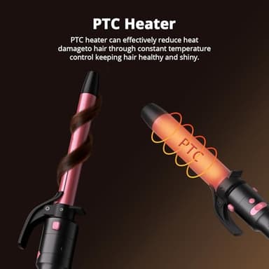 5-in-1 Rotating Curling Iron Set,Automatic Hair Curler with 5 Ceramic Barrels (3/4,1,1.25 Inch) | Fast Heating, Dual Voltage for Long-Lasting Curl Styling/Beach Wave - Image 5