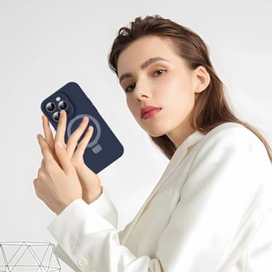 Mag-Ring Designed for iPhone 12 Pro Max Case, Liquid Silicone [Moisturizing Factor] Extreme Soft Slim Phone Case with Stand [Compatible with MagSafe]for 12 Pro Max 6.7 inch Men Women, - Image 7