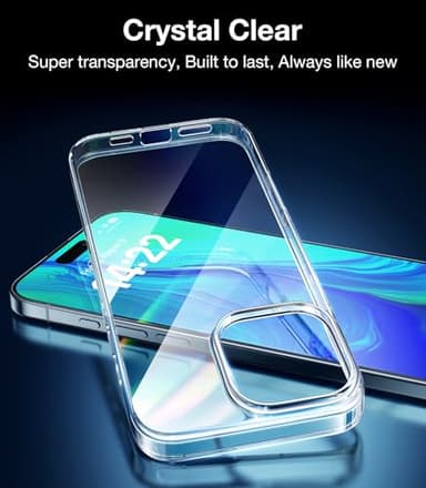 TORRAS Crystal Clear for iPhone 16 Pro Case, Ultra-Thin, Non-Yellowing, Military Protection, Slim Fit Silicone TPU Cover for iPhone 16 Pro Phone Case, Soft, Clear, 6.3 inch - Image 2