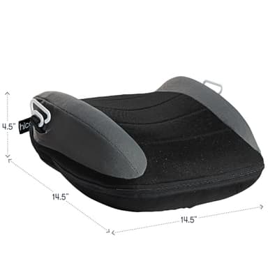 Hiccapop UberBoost Inflatable Booster Car Seat | Blow up Narrow Backless Booster Car Seat for Travel | Portable Booster Seat for Toddlers, Kids, Child | Black/Gray - Image 7