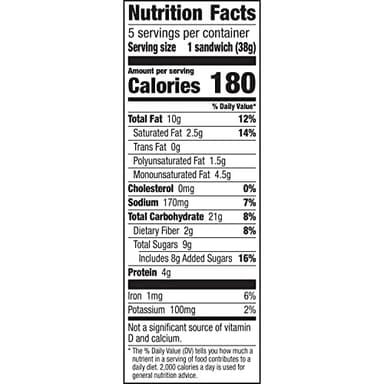 Nature Valley Biscuit Sandwiches, Chocolate Peanut Butter Snacks, 5 ct, 6.75 OZ (Pack of 12) - Image 2