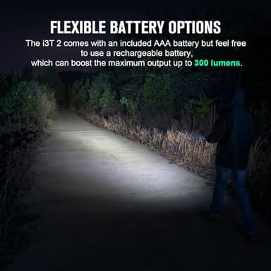 OLIGHT I3T 2 EOS Pocket EDC Flashlight, 200 Lumens Compact Bright Handheld Flash Lights, Dual-Output Tail Switch with AAA Battery and Two-Way Pocket Clip for Camping and Hiking (Orange) - Image 4