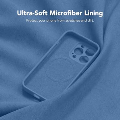 SuydanBox Magnetic for iPhone 14 Pro Max Case, Compatible with MagSafe, [Full Camera Protection][Screen Protector] Silicone Shockproof Protective Phone Case for iPhone 14 Pro Max 6.7", Lake Blue - Image 8