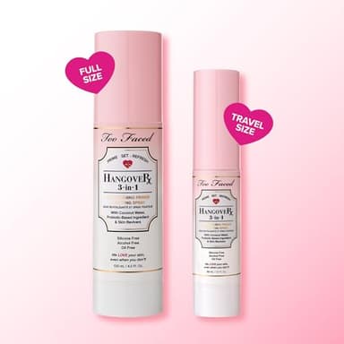 Too Faced Hangover 3-in-1 Primer & Setting Spray | Soothing & Hydrating Setting Spray for Face Makeup | Coconut Water | 4 Fl Oz, Clear - Image 6