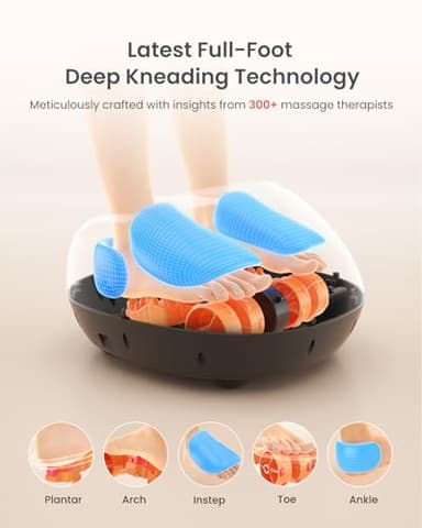 RENPHO Foot Massager Machine [2025 Upgraded], Shiatsu Foot Massager with Heat, Plantar Fasciitis Massager, True Feet Massage, Birthday Gifts for Women Mom Men Dad, Fits Up to Size 13 - Image 2