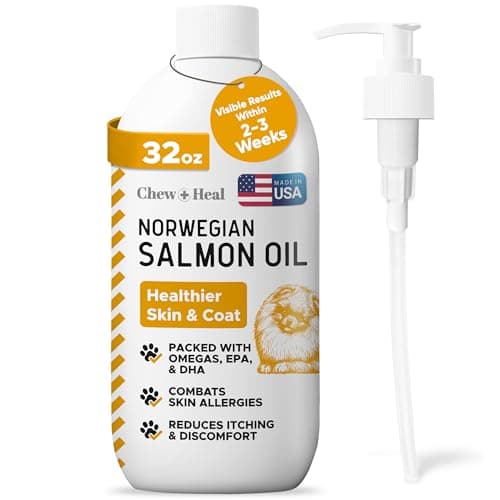 Salmon Oil for Dogs and Cats, 32 oz - Omega-Rich Supplement for Healthy Skin & Coat, Joint & Immune Support - All-Natural Fish Oil Liquid - Premium Pet Care, Made in USA - Image 1