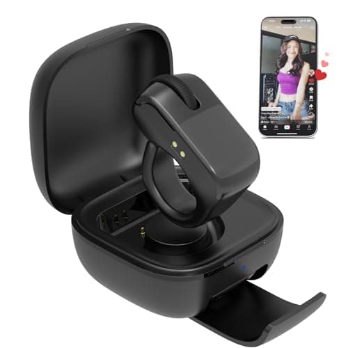 GUVOHUT Remote Control for TikTok,Air Finger Ring Mouse with Touchpad, Bluetooth Page Turner for iPad/Kindle App/iPhone/Android (Black) - Image 1