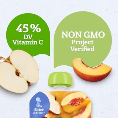 Gerber Stage 2 Baby Food, Organic Apple Peach Puree Pouch, 2 Servings of Fruit, No Added Sweetener, No Artificial Colors or Flavors, 12-Pack - Image 5