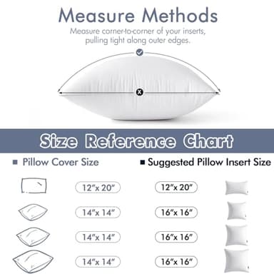 MIULEE 20 x 20 Pillow Inserts (Set of 2) -Throw Pillows for Couch Sofa with 100% Cotton Covers - Image 7