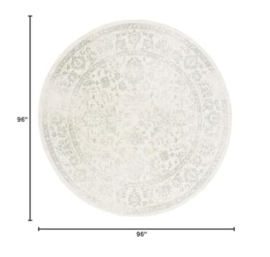 SAFAVIEH Adirondack Collection Area Rug - 8' Round, Ivory & Sage, Oriental Distressed Design, Non-Shedding & Easy Care, Ideal for High Traffic Areas in Living Room, Bedroom (ADR109V) - Image 2