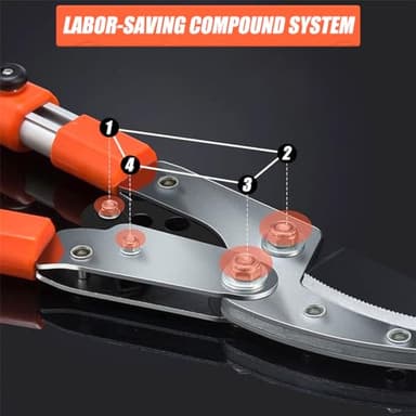 LOOBMBNS 26-40" Extendable Anvil Loppers, Branch Cutter w/2 inch Cutting Capacity, Tree Trimmer w/Compound Action, Heavy Duty Telescopic Tree Pruner, Handle Adjustment, Chop Thick Branches Effortless - Image 3
