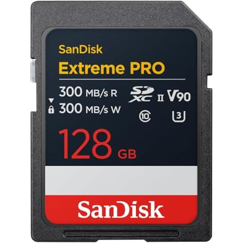 SanDisk 128GB Extreme PRO SDXC UHS-II Memory Card - Up to 300MB/s Read and Write speeds, V90, 8K, 4K UHD, SD Card - SDSDXDM-128G-GN4IN - Image 1