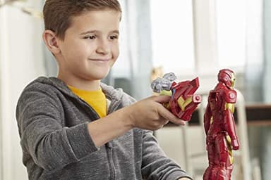 Avengers Marvel Titan Hero Series Blast Gear Iron Man Action Figure, 12-Inch Toy, with Launcher, 2 Accessories and Projectile, Ages 4 and Up, Red - Image 5
