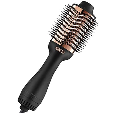 TYMO Hair Dryer Brush Blow Dryer Brush in One, 4 in 1 Ionic Hairdryer and Styler Volumizer with Oval Titanium Barrel, Hot Air Straightener for Smooth Frizz-Free Blowout, Gold - Image 1