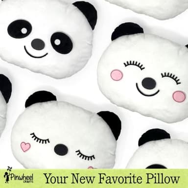 Pinwheel Crafts Beginner Sewing Kit for Kids 8-12 - Easy DIY Panda Pillow Kit - Learn to Sew - Kids Sewing Craft Gifts - Make Your Own Stuffed Animal Panda Plush Toy - Image 6