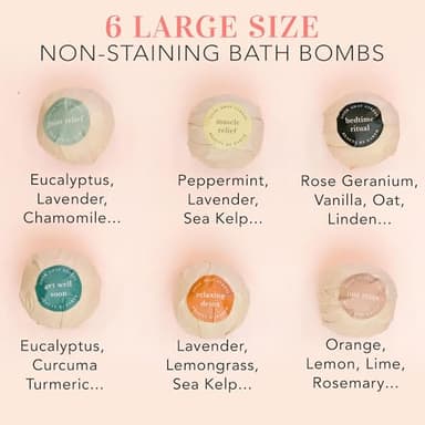 Bath Bombs Gift Set, USA Made with Organic & Natural Ingredients, Relaxing Spa Gifts for Women & Men - Image 7