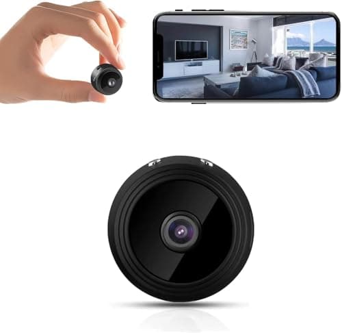 DWGZYYD Mini Camera for Home Security 1080P HD Indoor Battery Mini Wireless WiFi Security Camera APP Control Pet Surveillance for Room Nanny Cam with Motion Detection Night Vision
