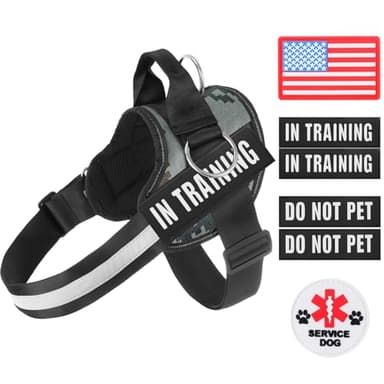 Essential Dog Harness, No Pull Pet Harness with 3 Side Rings for Leash Placement, No Choke, Reflective, Adjustable Pet Vest, Easy On-Off & Improved Control Handle, Training, Walking, Running - Image 2