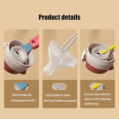 Swicado 3 in 1 Cup Lid Cleaning Brush - 2025 New Multifunctional Tool for Thorough Cleaning of Bottles, Cups, and Tight Spaces - Ideal for Home & Kitchen - Image 5