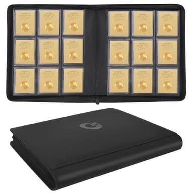 Qurhafoo Toploader Binder, top loader binder for cards, Holds 324 Toploaders, 9-pocket, card folders for trading cards or Sports Cards in 3 x 4'' Toploaders - Image 1