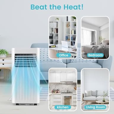 Portable Air Conditioners 10,000 BTU,Air Conditioner Portable Cooling up to 450 Sq. Ft. with Dehumidifier, Fan & Sleep Mode, 3-in-1 Standing AC with RC, 24H Timer & Window Kit for Bedroom, Office - Image 7