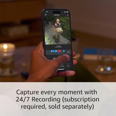 All-new Ring Outdoor Cam Plus Plug-In, White with Ring Pan-Tilt Indoor Cam, White - Image 5