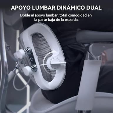 SIHOO Doro S300 Ergonomic Office Chair, Computer Chair, Gaming Chair with Dual Dynamic Lumbar Support, 6D Coordinated Armrests, Adjustable Rolling Chair (White Italian Velvet Mesh) - Image 3