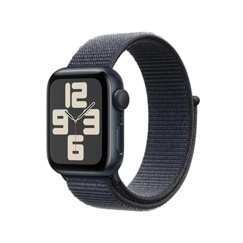 Apple Watch SE 2nd Gen (GPS, 40mm) - Midnight Case with Ink Sport Loop Band (Renewed) - Image 1