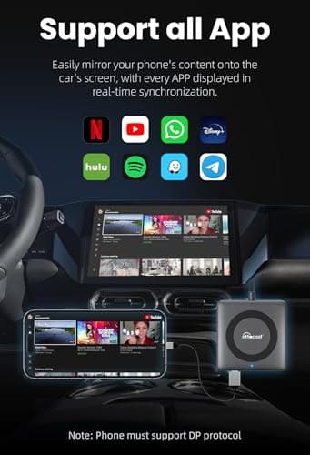 OTTOCAST 4 in 1 Car TV Mate Max & Wireless Carplay/Android Auto & Screen Mirroring Adapter for Apple iPhone Android Phone, HDMI Car TV Adapter, Watching Videos Movies on CarScreen - Image 7