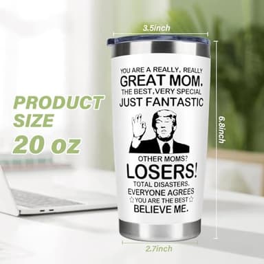 MFGNEH Gifts for Mom from Daughter,Son,Christmas Birthday Gifts for Mom,New Mama Gift,Grandma,Nana,Wife Women,Funny Mothers Day Mama Gift,20oz White Stainless Steel Tumbler Mug - Image 3