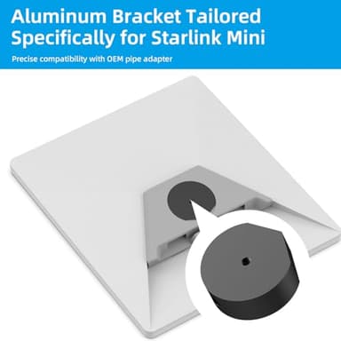 Starlink Mini Mount, Adjustable Starlink Mini Mount for RVs, Motorcycles, and Yachts, 360° Rotatable Aluminum Bracket, No Drill Installation, Roof Railing Mount Installation Range 0.88-1.04” - Image 5