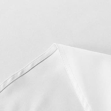 sancua 60 Inch Round Tablecloth (Fits 20-48 Inch Tables), Water Resistant Spill Proof Washable Polyester Table Cloth Decorative Fabric Table Cover for Dining, Buffet Parties and Camping, White - Image 7