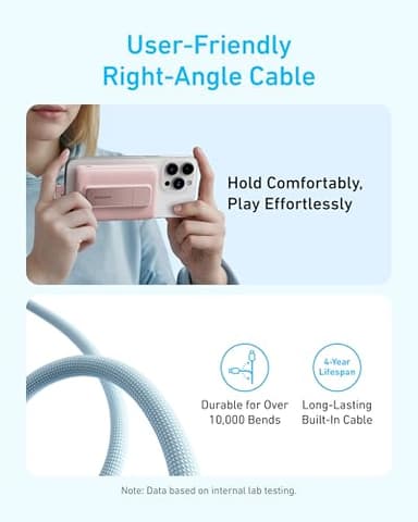 Anker Zolo Magnetic Power Bank, 10,000mAh Wireless Portable Charger with 30W Max Fast Charging, Battery Pack with Built-in USB-C Cable and Adjustable Stand, for iPhone 16/15 Series, AirPods, and More - Image 5
