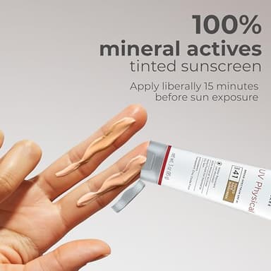 EltaMD UV Physical Tinted Mineral Sunscreen for Face SPF 41, 100% Mineral Actives Tinted Face Lotion, Water Resistant, Paraben-Free, Transparent Zinc Oxide Finish, Facial Travel Size Sunscreen 3 oz - Image 6