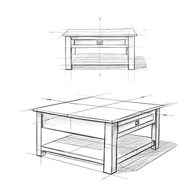 SIMPLIHOME Monroe Square Coffee Table - 38 inch Wide Solid Acacia Wood Living Room Table in Rustic Natural Aged Brown, Rustic Cocktail Table for Family Room or Lounge with 2 Drawers and Open Shelf - Image 3
