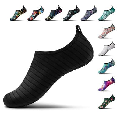 SEEKWAY Water Shoes Women Men Adult Quick-Dry Aqua Socks Barefoot Non Slip for Beach Swim River Pool Lake surf Black SK002(U) - Image 1